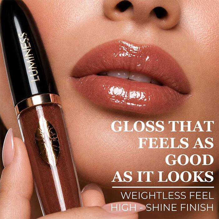 Luminess Gentle Hot Kiss Lip Plumper caution showing intense lip plumping formula and tingling effect